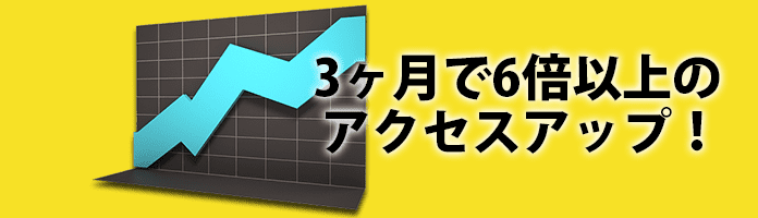 3ヶ月で6倍以上アクセスアップ